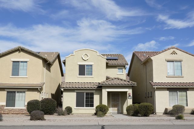suburban homes on a street